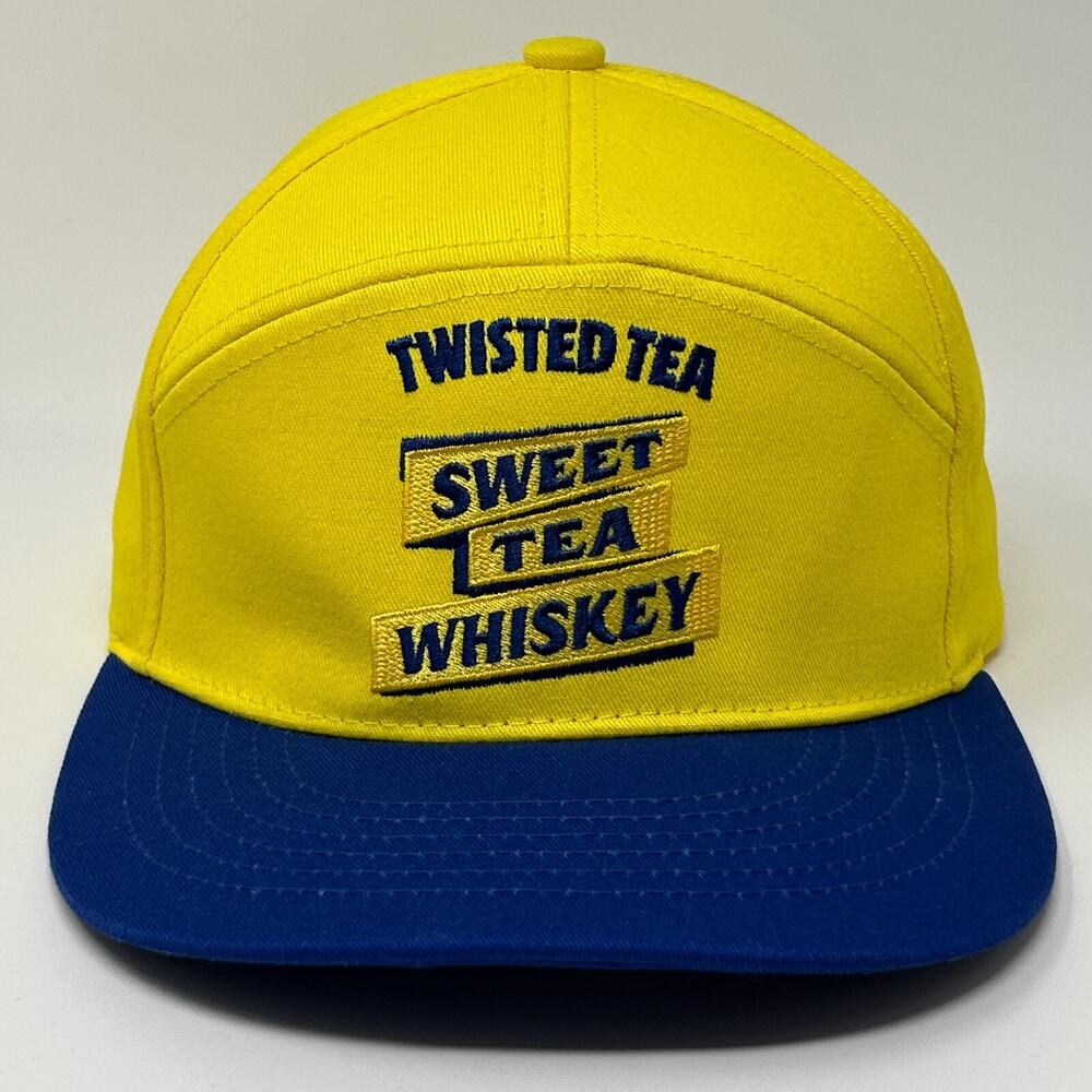 Twisted Tea Sweet Tea Whiskey Hat Baseball Cap Yellow Snapback Alcohol Liquor